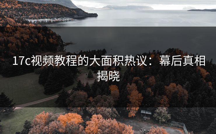 17c视频教程的大面积热议：幕后真相揭晓