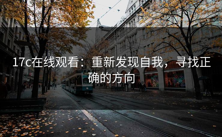 17c在线观看：重新发现自我，寻找正确的方向