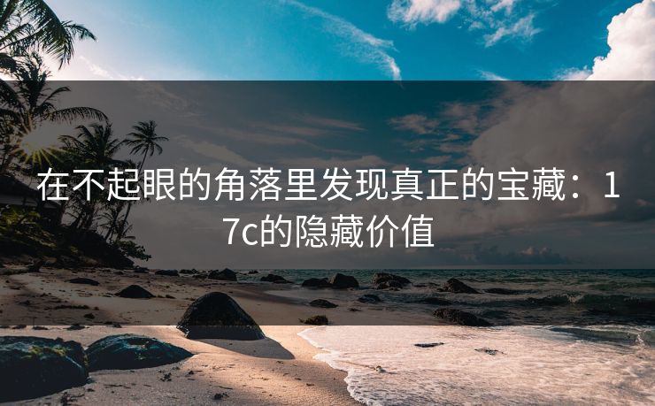 在不起眼的角落里发现真正的宝藏：17c的隐藏价值