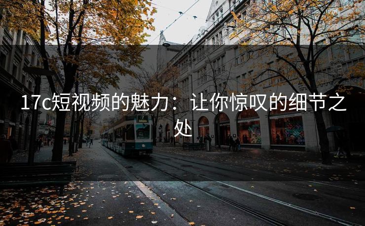 17c短视频的魅力：让你惊叹的细节之处