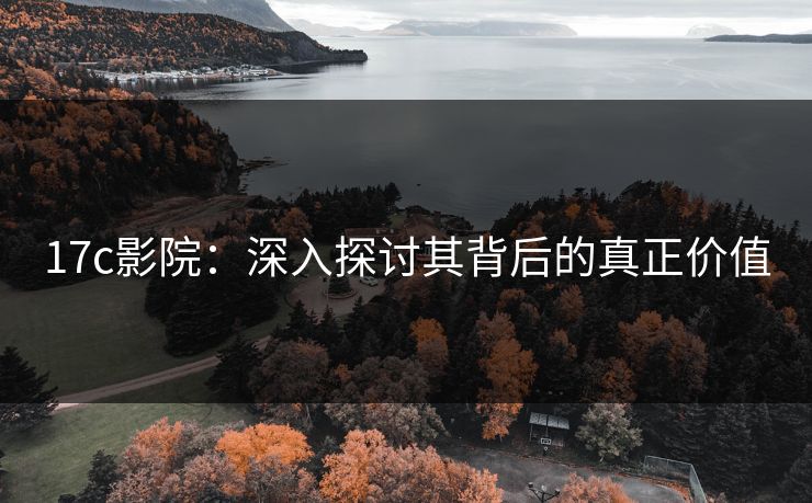 17c影院:深入探讨其背后的真正价值 17c影院:深入探讨其背后的真正价值